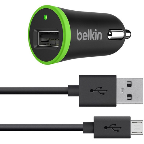 Belkin Universal Car Charger with Micro USB ChargeSync Cable (12 Watt/ 2.4 Amp). - F8M887BT04-BLK