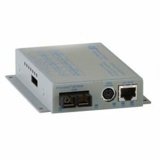 Omnitron iConverter 10/100M Media Converter and Network Interface Device - 1 x RJ-45 , 1 x SC Duplex - 10/100Base-TX, 100Base-FX - 8902-0-A-W