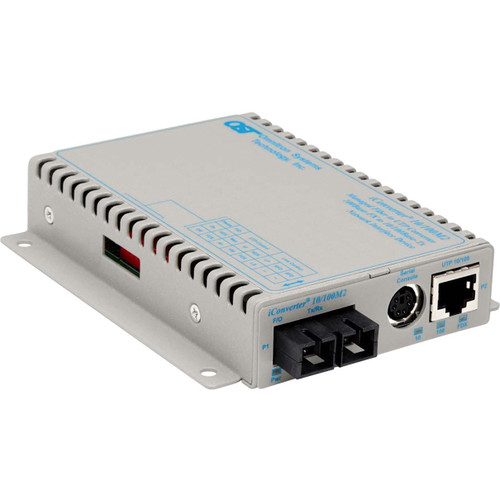 Omnitron iConverter Fast Ethernet Media Converter - 1 x RJ-45 - 10/100Base-TX, 100Base-FX - 1 x SFP - External - 8919-0-A-W