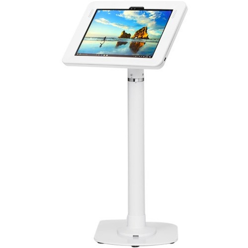 Armoractive Pipeline Kiosk 24i with Echo Enclosure for iPAD Pro 12.9 in White with Baseplate with 6 ft.Long Power Cord - 800-00001_00236