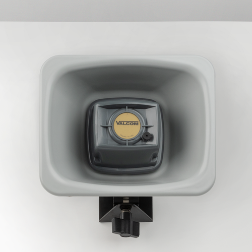 Valcom One Way IP Flexhorn with Long Line Extender (Gray) - VIP-480AL-GY