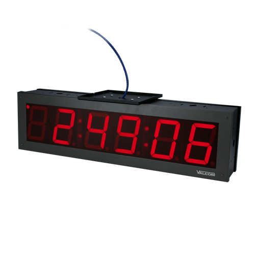 Valcom IP Poe 6 Digit, 4 Inch Digital Clock, Double Sided - VIP-D640DS