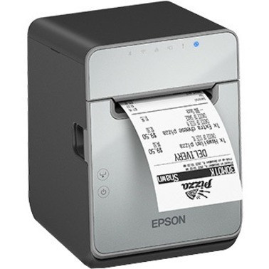 Epson OmniLink TM-L100 Desktop Direct Thermal Printer - MonoChrome - Label Print - Ethernet - USB - Yes - Bluetooth - with Cutter - Black - C31CJ52021