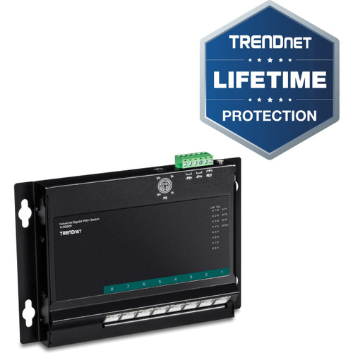 Trendnet Industrial Gigabit PoE+ Wall-Mounted Front Access Switch Series Are Well Suited For Ip Surveillance,Iot,And Automation Networks For Homes And Businesses. - TI-PG80F