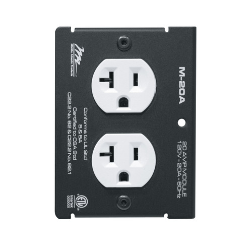 Middle Atlantic 4 MPR 20A DUPLEX MODULE - M-20A