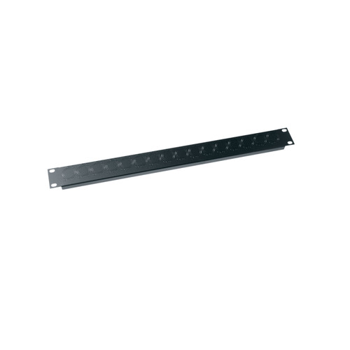 Middle Atlantic Universal Connector Panel, 1 RU, Flexible connector knockouts; flanged steel with powder coat finish - UNI-1