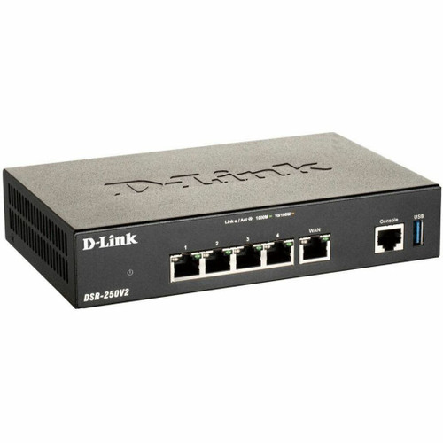 D-Link Services Router, 8 Gigabit Ports - 1 WAN, VPN, SS - DSR-250V2