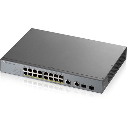 Zyxel  16-Port Gigabit PoE+ L2 Web Managed Switch (250W) W/2 SFP Uplink - GS1350-18HP