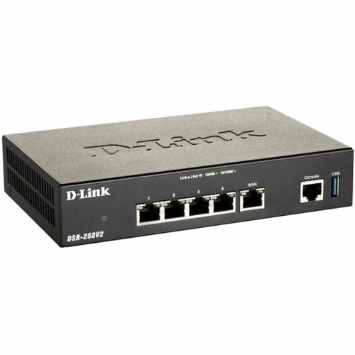 D-Link Services Router, 8 Gigabit Ports, 1 WAN, VPN, SS - DSR-250V2