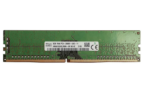 SK Hynix RAM Module - 8 GB (1 x 8GB) - DDR4-2666/PC4-21300 DDR4 SDRAM - 2666 MHz Single-rank Memory - CL19 - 1.20 V - ECC - Unbuffered - 288-pin - DIMM - HMA81GU7CJR8N-VK