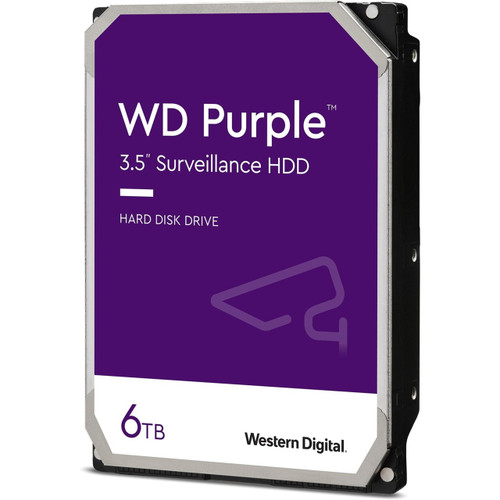 Western Digital Purple 6 TB Hard Drive - 3.5" Internal - SATA  - Purple - WD64PURZ