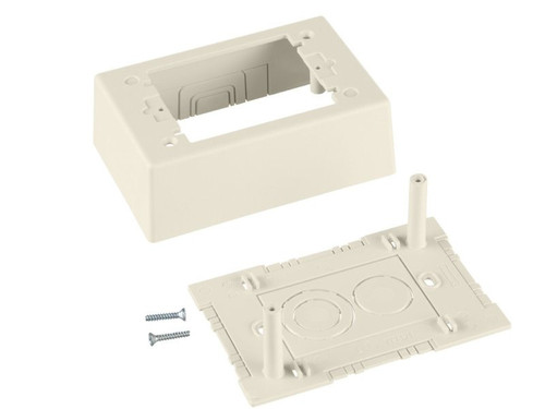 Panduit Pan-Way Power Rated Surface Mount Outlet Box - Surface Mount Box - Electric Ivory - JBP1EEI