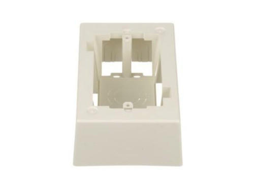 Panduit Pan-Way Low Voltage Surface Mount Outlet Box - Surface Mount Box - White - JB1WH-A
