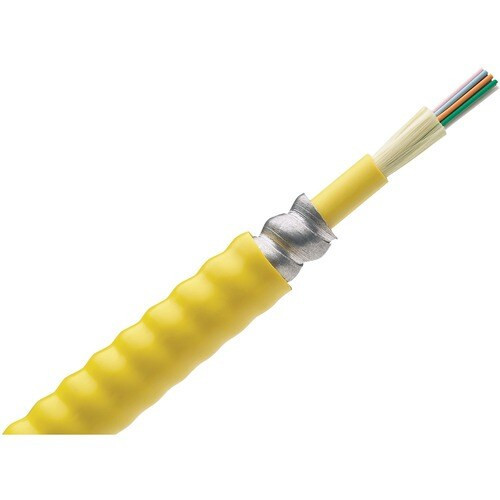 Panduit Opti-Core Fiber Optic Indoor Interlocking Armored Cable - Bulk Cable - Fiber Optic - 50 / 125 Micron - Om4 - Plenum - Aqua - FOPPZ06Y