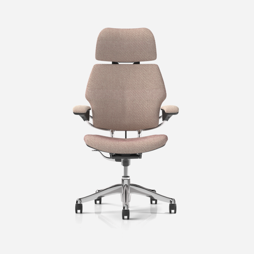 Humanscale Freedom, Task Chair with Headrest, Standard, Std Duron Arms, Polished with Graphite Trim, Corde 4, Corde 4 Black, No Stich, Std - F211ACF10