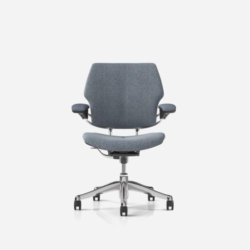 Humanscale Freedom Task Chair, Standard Duron Arms, Graphite, Corde 4 Azure, - F111GCF58