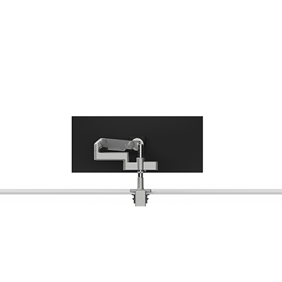 Humanscale M-Flex M8.1 Monitor Arm, Dual Bracket for 2 Monitors, No Mount, Polished Aluminium w/ White Trim, 4 Straight Link/Dynamic Link, Standard Monitor Tilt (One Per Monitor), Standard 100mm x100mm Black, No Pos - X8BNMW2TB2TBNP
