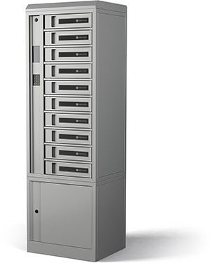 Bretford 10 Bay Keypad/Screen, 1x AC, AdptBracket &2x USB ports Red. 3YyrsSW, EUInfoReq d TCLAKS560EF33