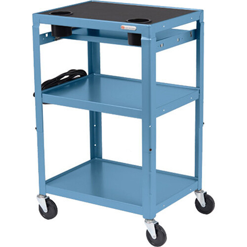 Bretford Mobile Instructor Cart, Cabinet, 6-outlet Electrical, Black Pumice - MICC6-BP
