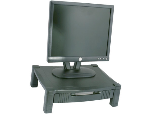Kanex Design -Accommodates monitor, laptop, printers fax machines. Extra large, sturdy 17in x 13.25in platform. Raises monitor or laptop to a comfortable viewing level. Height adjustable from 3in to 6, in 1 increments. Black - MS400