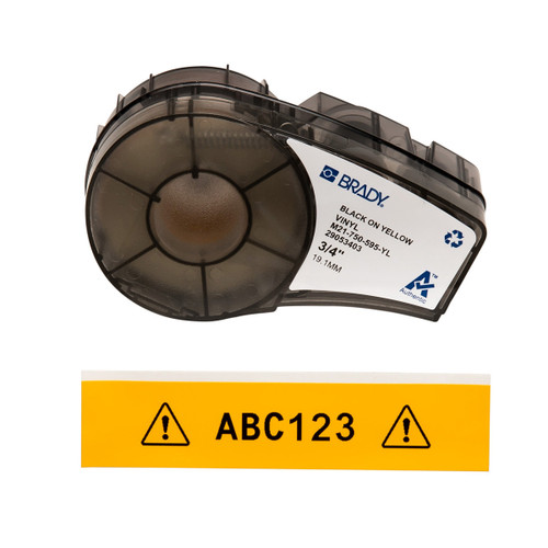 Brady Label Cartridge for BMP21 Series, ID PAL, LabPal Printers, Yellow - M21-750-595-YL