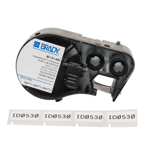 Brady MSeries B492 White 0.50 X1.00 180 ROL - M-131-492