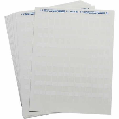 Brady LaserTab Series Self-Laminating Polyester Labels 0.5 IN x 1 IN (12.70 MM x 25.40 MM) - LAT-48-361-1