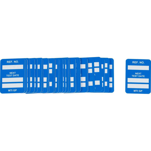 Brady Micro Tag Next Test Date Inserts , 1.75X1.25, Blue - MIC-MTIGP B