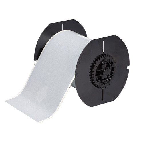 Brady B30 Series Label: Retroreflective Tape, Silver, 4 in W x 50 ft - B30C-4000-584-SL