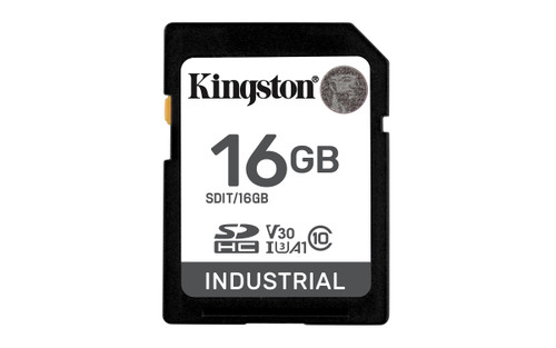 Kingston Industrial 16 GB Class 10/UHS-I (U3) V30 SDHC - 1 Pack - SDIT/16GB