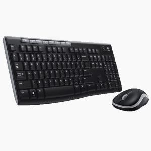 Logitech MK270 Wireless Keyboard And Mouse Combo - USB Wireless RF 2.40 GHz Keyboard - English - Black - USB Wireless RF Mouse - Optical - 3 Button - Scroll Wheel - Black - Multimedia, Internet Key - 920-008971