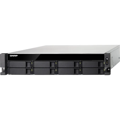 Qnap 2U 8-Bay Rackmount NAS, AMD Ryzen 3600 6-core/12-thread 3.6 GHz processor, 8GB DDR4 RAM (max 64GB RAM), 8x 2.5/3.5 SATA HDD/SSD, 2xGbE LAN, 2 x 10GbE SFP+, USB. 3.1/3.0, 4 x PCIe expansion slot, 500W redundant power supply