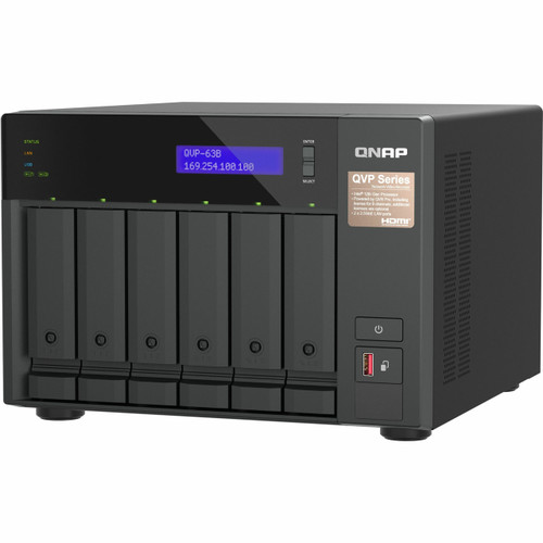 Qnap 6 BAY NVR, 8CH (MAX CHANNELS: 36), VMS BUILT-IN, IP SURVEILLANCE, HDMI OUTPUT FOR LOCAL DISPLAY