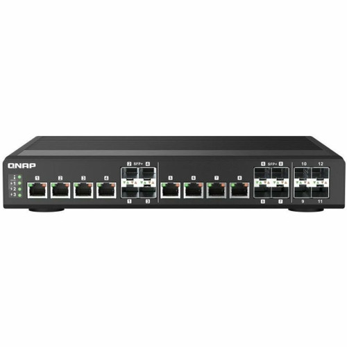 Qnap QSW-IM1200-8C-US RACKMOUNT SWITCH, MANAGEMENT SWITCH, 12 PORT OF 10GBE PORT SPEED, 4 10GBE SFP+ PORT, 8 PORT SFP+/ NBASE-T COMBO, Support FOR 5-