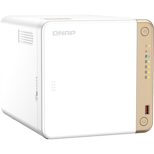 Qnap Intel N4505 2C/2T processor, burst up to 2.9GHz, 4GB DDR4 RAM On-Board (Non-Expandable), 4 x 3.5/2.5 SATA 6Gb/s drive bays, 2 x M.2 2280 PCIe Gen 3 x1 slots, 1 x 2.5GbE, 1 x PCIe Gen3 x2 slot, 1 x HDMI 2.0, 2 x USB 3.2 Gen 2 Type-A + 2 x USB 2.0