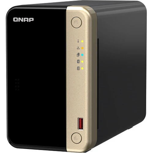 Qnap TS-264 2-BAY HIGH-PERFORMANCE DESKTOP NAS. INTEL 4C/4T PROCESSOR, BURST UP TO 2.9GHZ WITH 8GB DDR4 RAM ON-BOARD, 2 X 2.5GBE, 2 X M.2 2280 PCIE GE