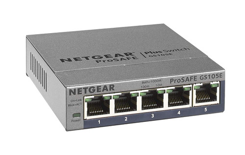 Netgear Prosafe Plus 5 Port Gigabit Switch - Gs105E-200Nas