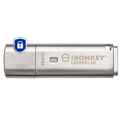 Kingston IronKey+ 50 256GB USB 3.2 (Gen 1) Type A Flash Drive - IKLP50/256GB