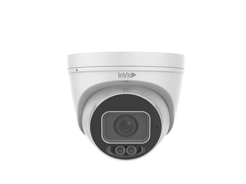 InVid 4 Megapixel IP Plug & Play Outdoor Bullet, 160 Panoramic View with 2 Fixed Lenses, D-WDR, White Light, Built-in Mic/Speaker, PoE/DC12V - VIS-P4MULTI160-WL