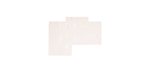 Optoma Promethean to Optoma Short Throw retrofit Adapter plate. Steel grate construction, White in color. Supports up to 50 lbs - BM-4002P