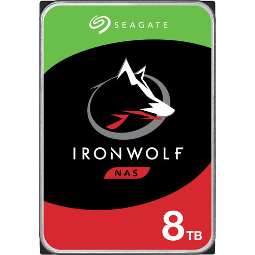 Seagate IronWolf 8 TB Hard Drive - 3.5" Internal - SATA (SATA/600) - Conventional Magnetic Recording (CMR) Method - ST8000VN002