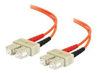 C2G 30M SC-SC 62.5/125 OM1 Duplex Multimode Fiber Optic Cable (Plenum-Rated) - Orange - 37282