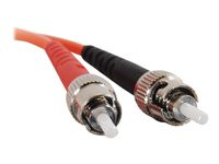 C2G 5M ST-ST 50/125 OM2 Duplex Multimode Fiber Optic Cable (Plenum-Rated) - Orange - 37879