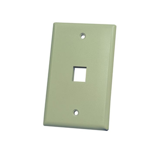 Legrand Ortronics ELEC IVORY 1-PORT SINGLE GANG FACEPLATE - KSFPR1-13