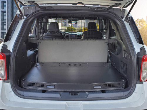 Havis Premium Package-Raised Fold-Up Equipment Tray and Cargo Plate With 200 Lbs Lift Struts For 2020-2023 Ford Interceptor Utility - PKG-TTP-INUT-1201-4