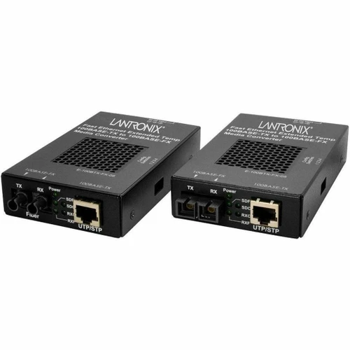 Transition 100MBS TX to FX High Temp Converter (SM-HT) W/LA PS - E-100BTX-FX-05(SMHT)-LA