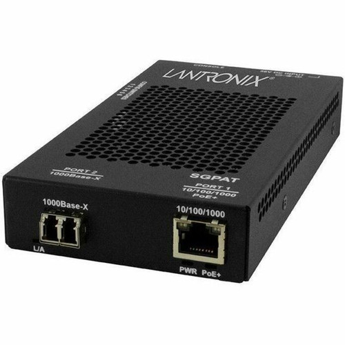 Transition 10/100/1000 PoE+ RJ-45 to 1000Base-SX MM SC Media Converter w/ -OZ Power - SGPAT1013-105-OZ