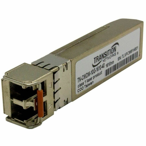 Transition Transceiver - SFP+, CC, 10GBASE-ER, 10.3G, SM LC, CWDM, 1530, 40km, 3.3V, DMI - TN-CWDM-10G-1530-40