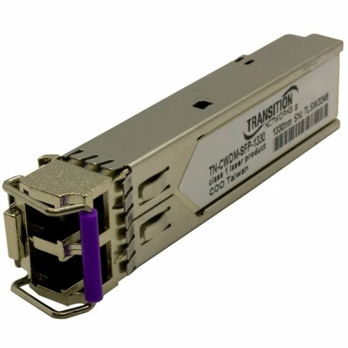Transition Transceiver - SFP, CC, 1000BASE-LX, 1330NM, SM LC, 80KM, 3.3V - TN-CWDM-SFP-1330