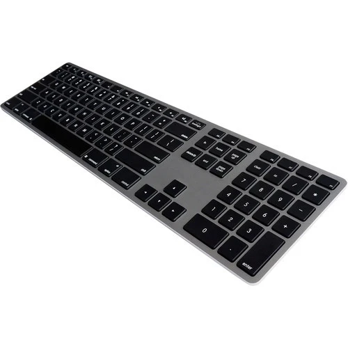 Ergoguys Matias RGB Backlit Wired Aluminium Mac Keyboard Space Gray. Enhanced USB Keyboard. USB 2.0 Connection W 1 Port USB 2.0 Hub - Numpad - Classic Aluminium Frame - USB-C Adapter - Special Mac Function Keys - FK318LB